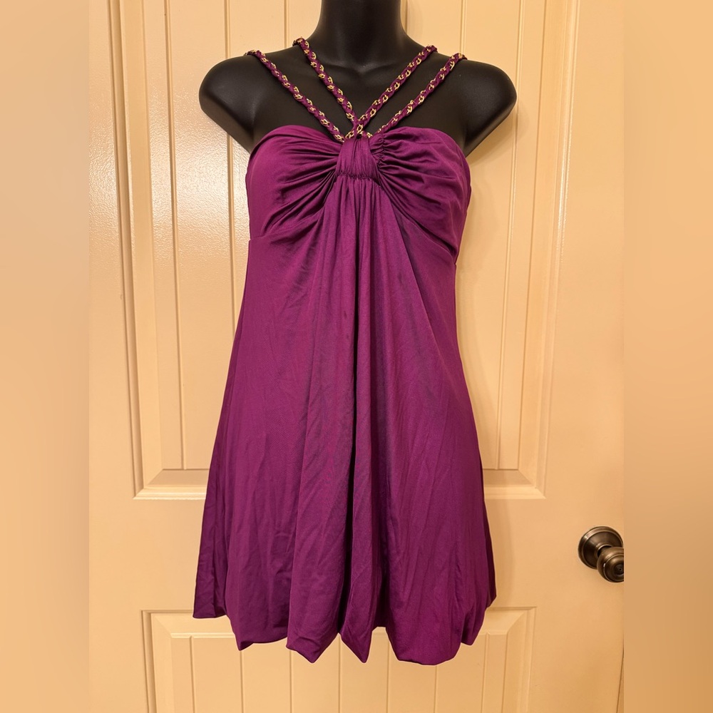 Y2K Marciano Purple bubble bottom Mini Dress size Small